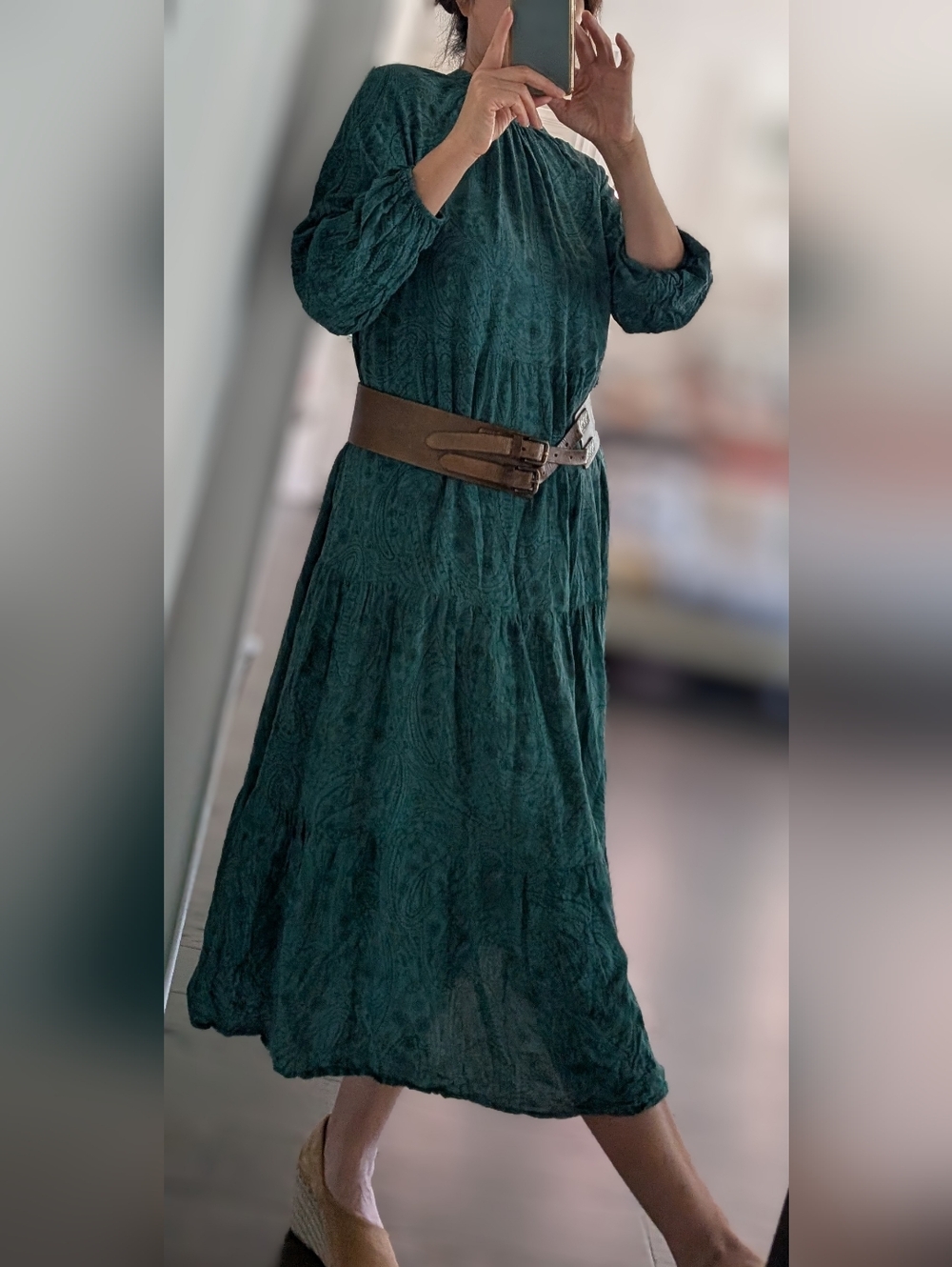 A New Day Teal Long Sleeve Maxi Dress